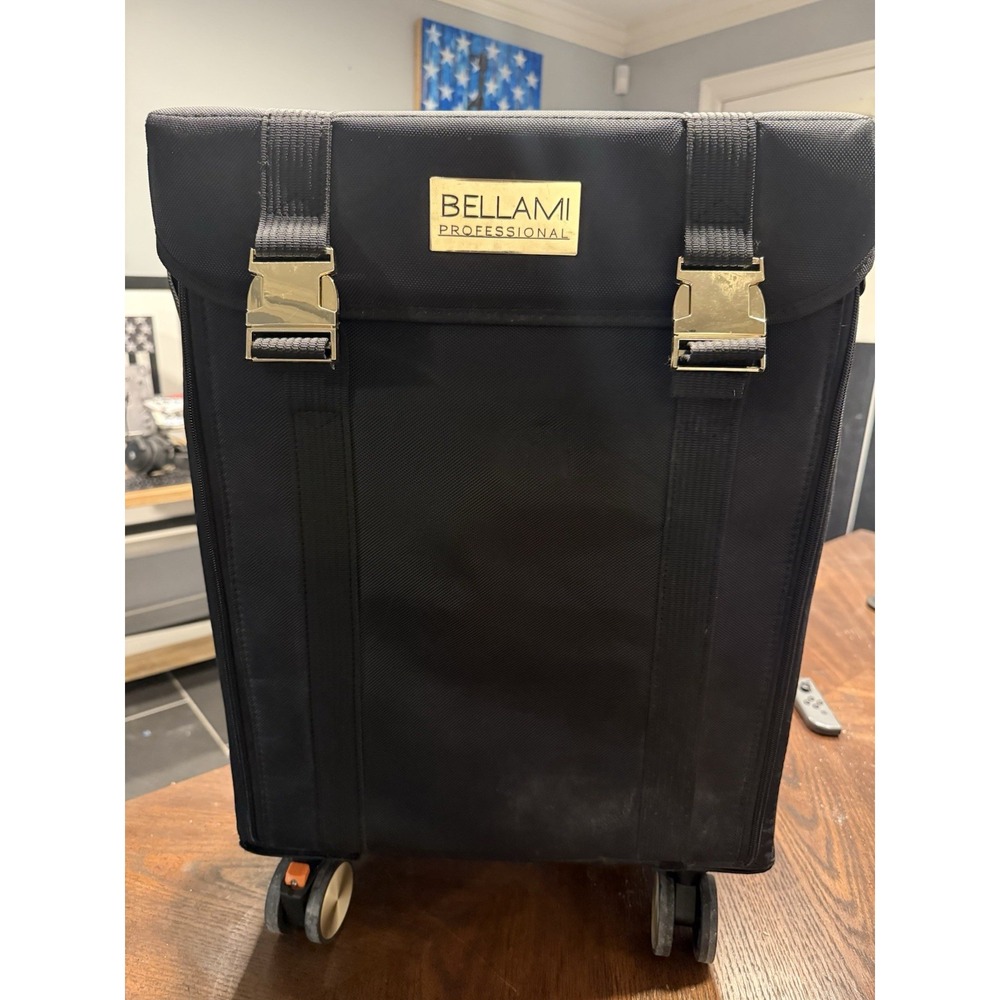 BELLAMI‎ Professional Makeup Hair Trolley Compartments Travel Roller Bag Luggage